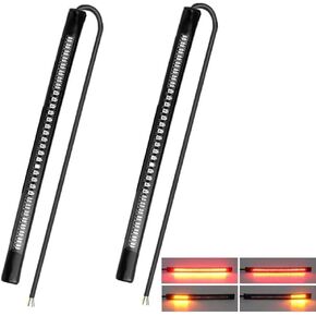 Universal LED Tail Brake Stop Turn Signal 32LED Flexible LED light for motorcycle Light Strip (2 Pack)