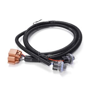 Rear Bumper License Plate Light Black Kit (Bulb and Wire) Compatible with 1999-2006 Silverado Sierra Pickups