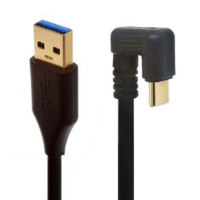 Short USB C Cable, USB Type C Cable 3A Fast Charging U-Shaped Extension Cord 180 Degree Angled USB Type C Charger (20 CM)