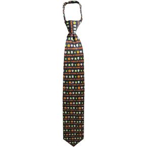 Men's Happy Halloween Monsters Frankenstein Mummy Witches Jack-O-'Lantern Zipper Neck Tie