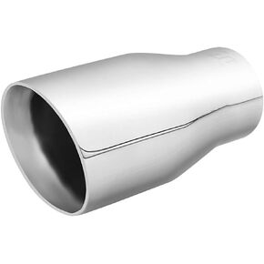 Black Exhaust tip - 2.5" ID x 3.5"OD x 7"L -Double Wall Weld On Muffler Tail Pipe Stainless Steel Black Coated