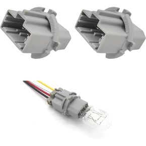 2 PCS Car Rear Tail Light Brake Lamp Socket, OEM 33515S50003, Turn Signal Lights Wire Harness Plug Holder Compatible with Civic 1999-2015, Accord 1998-2015, Car Accessories