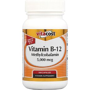 Vitacost Vitamin B-12 Methylcobalamin - 5000 mcg - 100 Capsules