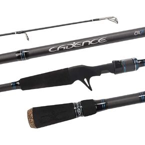 Cadence CR67B Baitcasting Rods Fast Action Fishing Rods Lightweight Portable Casting Rods with 30/40 Ton Carbon Exposed Blank Reel Seat Stainless Steel Guides with SiC Inserts Baitcast Rods