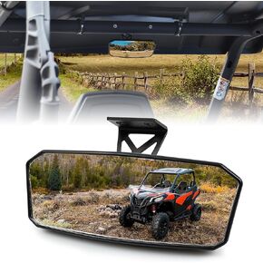 UTV Center Rear View Mirror for Commander Defender Trail 16-24, Adjustable Rearview Center Mirror for Can am Commander Defender Maverick Trail Sport 2016-2024 Accessories, Replace #715003638