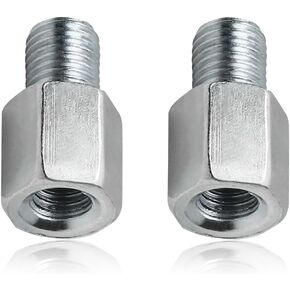 Wai Danie 2pcs Rear Mirror Mount Adapter M8 female to M10 male 8mm to 10mm Right Left Hand Thread for Motorcycle Scooter Pit Dirt Bike