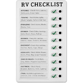RV Checklist Board to Do List Boards Plastic Chore Chart Memo Checklist Boards with Slider Portable Daily Affairs Checklist Detachable Schedule Planner Board for Home Office Check Items Accessories