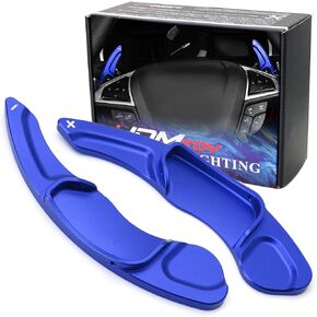 iJDMTOY Blue CNC Billet Aluminum Large Paddle Extensions Compatible with 2013-2020 2nd Gen Ford Fusion, 2013-2016 Ford Edge, 2016-2018 Lincoln MKX