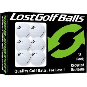 Bridgestone Tour B XS Golf Balls (12 Pack) - Mint Quality, Used Golf Balls Refinished by Lostgolfballs.com, Like New with No Logos