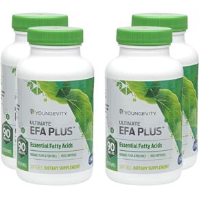 Youngevity Ultimate EFA Plus – Essential Fatty Acids, 90 Soft Gels – Balanced Fish Oil Formula