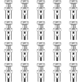 Giantree 20 Pcs Universal 1/8" Throttle Brake Cable Ends, Go Kart Throttle Cable Stop Clamp, Bicycle Brake Cable Ends Fit for Motorcycle ATV Motorcross Bicycle Scooter Bike