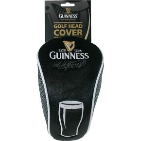 Guinness PInt Golf Head Cover - Black Polyester Embroidered Club Protector