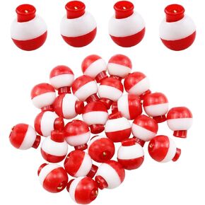Haidong-Round Buoy Fishing Tackle Round Buoy Fishing Tackle ABS Fishing Bobber 13mm/1/2inch Snap-on Fishing Floats Round Buoy Fishing Tackle-30PCS