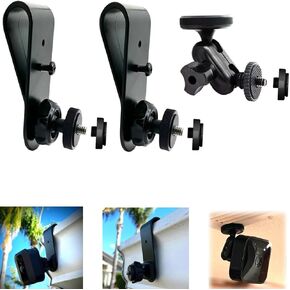 Set of 3 Whole House Security Camera Kit - 2X Rain Gutter Mount + 1x Stick Anywhere Magnetic Holder- Easy Install No Drill Needed, 1/4-20" Thread -Ideal for Ring Stick Up Blink Outdoor Indoor