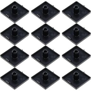 SQXBK12PCS Aluminum Profile End Cap Square Plate Plastic Plug T Slot Aluminum Profile Accessories 20x20mm M5 Black