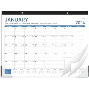 Desk Calendar 2024 - Large 2024 Desk Calendar, Jul. 2023 - Dec. 2024, 22" x 17", 18 Months Planning, Large Ruled Blocks, Tear Off Design, 2 Corner Protectors & 2 Hanging Hooks - Blue in Saudi Arabia