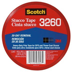 3M 3260-A 1.88" X 60 Yards Scotch® Heavy-Duty Poly Stucco Tape Case of 12
