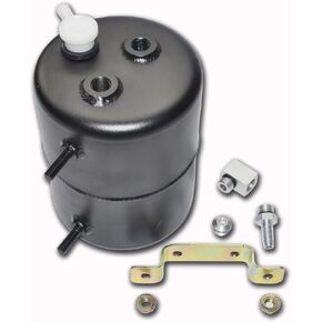 TT Racing Alloy 2L Vacuum Brake Cannister Resorvoir Tank Drift Track Drag Rally(Black)
