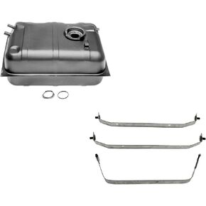 TRQ 15 Gallon Fuel Gas Tank w/ Strap Set Compatible with 78- 86 Jeep CJ7 CJ5