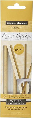 Essential Elements Flameless Fragrance Vanilla and Sandalwood Scent Sticks by Candle-Lite Company in Saudi Arabia