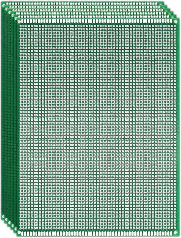 لوحة PCB مزدوجة الجوانب، D DZRCOXI لوحة دوائر PCB كبيرة Protoboard 3 قطع 20 × 30 سم لمشاريع اللحام الإلكترونية المتوافقة مع مجموعات Arduino (20 × 30 سم - 3 قطع) in Saudi Arabia