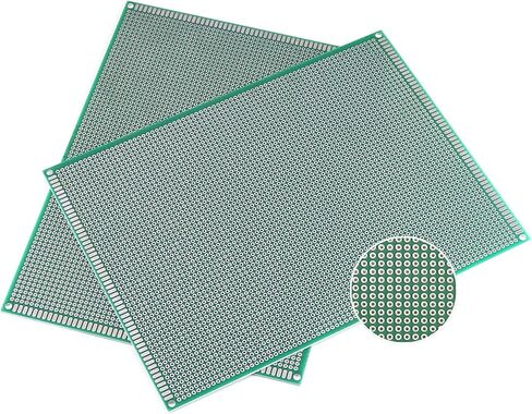لوحة PCB مزدوجة الجوانب، D DZRCOXI لوحة دوائر PCB كبيرة Protoboard 3 قطع 20 × 30 سم لمشاريع اللحام الإلكترونية المتوافقة مع مجموعات Arduino (20 × 30 سم - 3 قطع) in Saudi Arabia