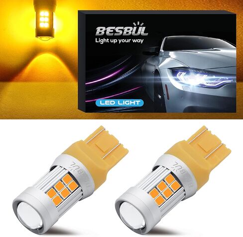 7443 LED لمبات حمراء، فائقة السطوع 7440 LED لمبة، T20 W21W 7444 LED مصابيح بديلة لأضواء الفرامل الخلفية، حزمة من 2 in Saudi Arabia