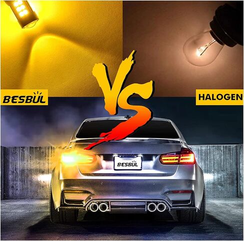 7443 LED لمبات حمراء، فائقة السطوع 7440 LED لمبة، T20 W21W 7444 LED مصابيح بديلة لأضواء الفرامل الخلفية، حزمة من 2 in Saudi Arabia