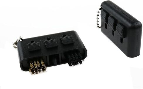 Golf Brush Club Cleaning Brush Ball Head Brush Three Hole Brush Copper Bristle Brush Black-4PCS in Saudi Arabia