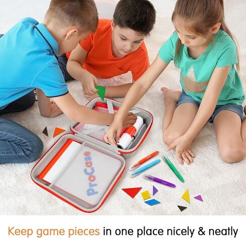 حقيبة حمل ProCase لألعاب ألعاب Osmo، صندوق منظم تخزين كبير وصلب لمجموعات أدوات Osmo Genius Starter الإبداعية، مناسبة لقاعدة iPad/اللوحة الإبداعية/كتل الترميز/قطع الرسم، حامل الألعاب - رمادي in Saudi Arabia