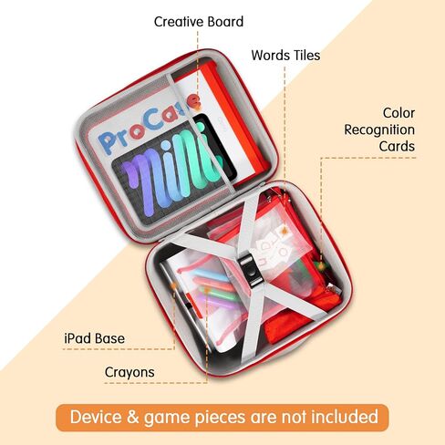 حقيبة حمل ProCase لألعاب ألعاب Osmo، صندوق منظم تخزين كبير وصلب لمجموعات أدوات Osmo Genius Starter الإبداعية، مناسبة لقاعدة iPad/اللوحة الإبداعية/كتل الترميز/قطع الرسم، حامل الألعاب - رمادي in Saudi Arabia