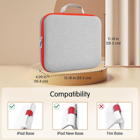 حقيبة حمل ProCase لألعاب ألعاب Osmo، صندوق منظم تخزين كبير وصلب لمجموعات أدوات Osmo Genius Starter الإبداعية، مناسبة لقاعدة iPad/اللوحة الإبداعية/كتل الترميز/قطع الرسم، حامل الألعاب - رمادي in Saudi Arabia