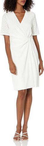 Anne Klein Women's Short Sleeve Wrap Dress W/O-Ring in Saudi Arabia
