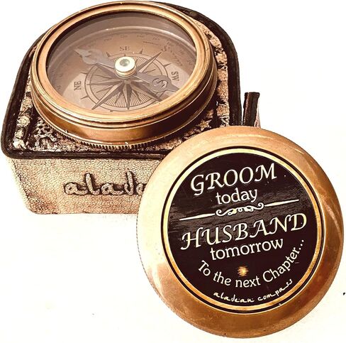 هدايا العريس من العروس - بوصلة العريس المنقوشة من النحاس - هدية الزفاف للعريس في يوم الزفاف أنا هدية العريس من العروس في يوم الزفاف in Kuwait