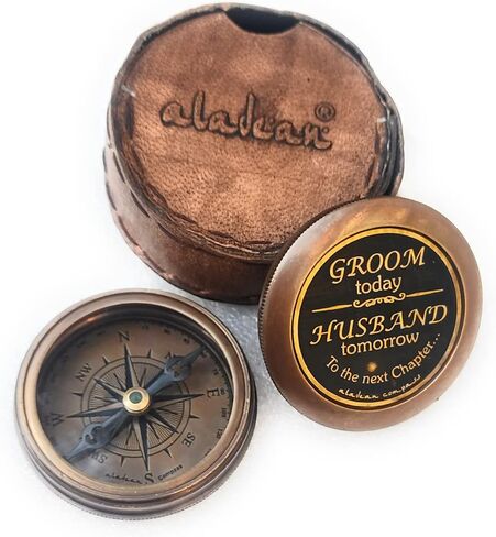 هدايا العريس من العروس - بوصلة العريس المنقوشة من النحاس - هدية الزفاف للعريس في يوم الزفاف أنا هدية العريس من العروس في يوم الزفاف in Kuwait