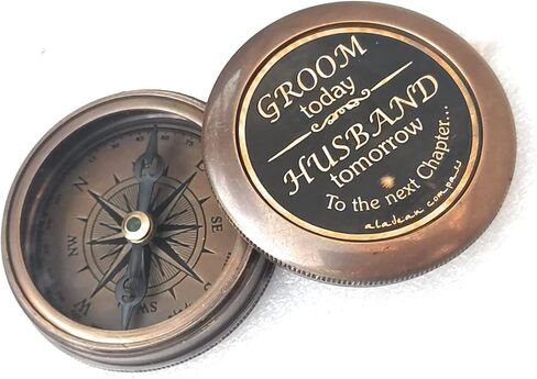 هدايا العريس من العروس - بوصلة العريس المنقوشة من النحاس - هدية الزفاف للعريس في يوم الزفاف أنا هدية العريس من العروس في يوم الزفاف in Kuwait