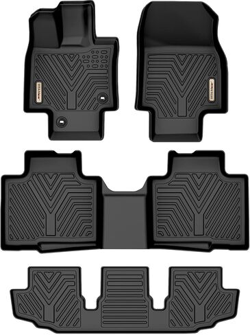 YITAMOTOR Floor Mats Compatible with Highlander, Custom Fit Floor Liners for 2014-2019 Toyota Highlander, 1st & 2nd Row All Weather Protection, Black in Saudi Arabia