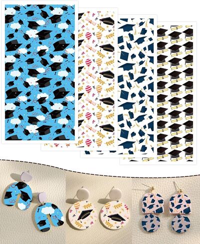Puocaon Polymer Clay Transfer Paper - 20 Pcs Boho Moon Sun Face Transfer Paper for Polymer Clay, Mystic Celestial Water Transfer Paper for Polymer Clay, Boho Polymer Clay Transfer Sheets in Saudi Arabia