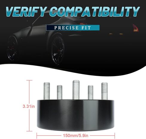 IRONTEK 5x114.3mm Wheel Spacer (2in 82.5mm Bore, 1/2" x 20 Studs) 5x4.5" to 5x4.5" Wheel Spacers Adapter 50mm FITS Ford Crown Victoria Explorer Mustang Ranger, Jeep Wrangler TJ, YJ, XJ, KJ, KK, ZJ, MJ in Saudi Arabia