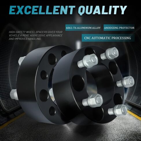 IRONTEK 5x114.3mm Wheel Spacer (2in 82.5mm Bore, 1/2" x 20 Studs) 5x4.5" to 5x4.5" Wheel Spacers Adapter 50mm FITS Ford Crown Victoria Explorer Mustang Ranger, Jeep Wrangler TJ, YJ, XJ, KJ, KK, ZJ, MJ in Saudi Arabia