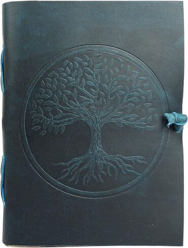 Leather Journal for women and men 8 x 6-inch Antique Handmade lined Deckle Edge Vintage Paper Tree of Life/Writing Notebook Diary, Writing pad Gift for Artist, Sketch (8x6) in Kuwait