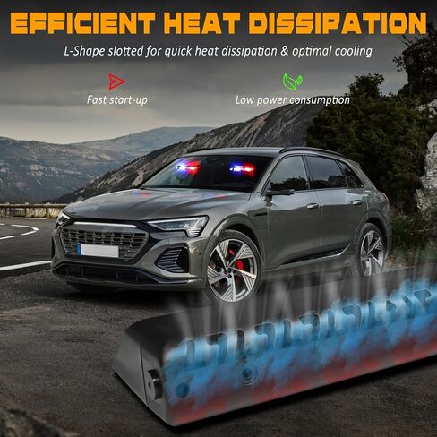 2 In 1 Interior Windshield Strobe Lights, 48-LED Emergency Dash Hazard Warning Safety Flashing Traffic Advisor Lights for Construction Vehicles Trucks Tow Cars, Red Blue in Saudi Arabia