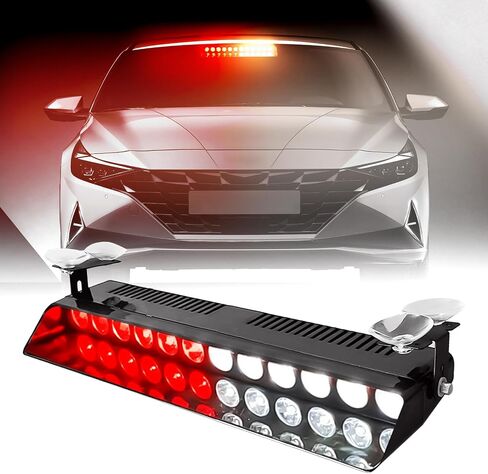 Green Dash Lights 12Leds Emergency Warning Strobe Lights 17 Modes With Suction Cups Base for Snow Plow, Trucks, Construction Vehicles in Saudi Arabia