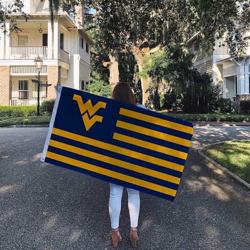Desert Cactus West Virginia University Flag Mountaineers Banners 100% Polyester Indoor Outdoor 3x5 (Nation Flag) in Saudi Arabia