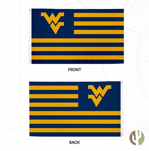 Desert Cactus West Virginia University Flag Mountaineers Banners 100% Polyester Indoor Outdoor 3x5 (Nation Flag) in Saudi Arabia