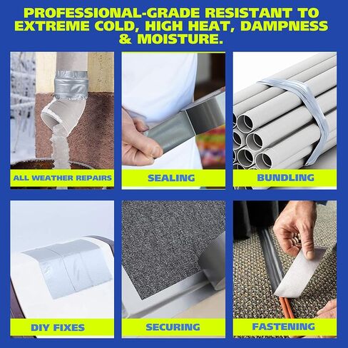 2 PACK - Duct Tape Heavy Duty | Waterproof Duct Tape for Outdoor Use| HVAC Duct Tape | No Residue Duct Tape | Ultimate Repair Bonding Tape | Large Roll of Duct Tape | 2-Pack, 2 in X 40 Yards in Kuwait