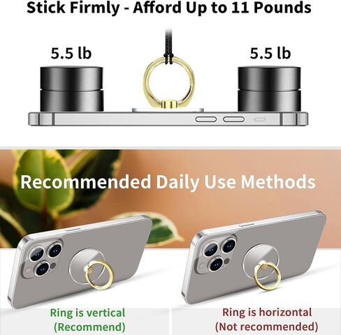 Clear Gold Phone Holder Ring Grips for iPhone Samsung Galaxy, Transparent Finger Ring Stand for Smartphones Tablets Cases 5-Crystal in Saudi Arabia