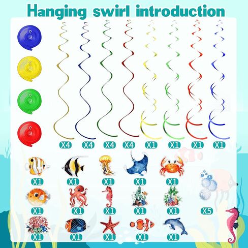 158 قطعة من لوازم الحفلات تحت البحر، أدوات مائدة لحفلات البحر المحيط، ديكورات حفلات تحت الماء، أطباق ورقية لحيوانات البحر اللطيفة، مناديل، أكواب، مفرش طاولة، شاطئ البحر، لوازم حفلات أعياد الميلاد 16 ضيفًا in Kuwait