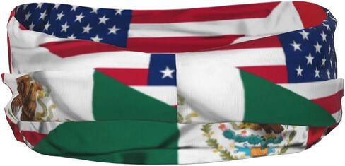 Mexico Flag Running Headbands for Men Women Mexican Sports Sweatbands for Basketball, Yoga, Workout Stretchy Hairband in Saudi Arabia