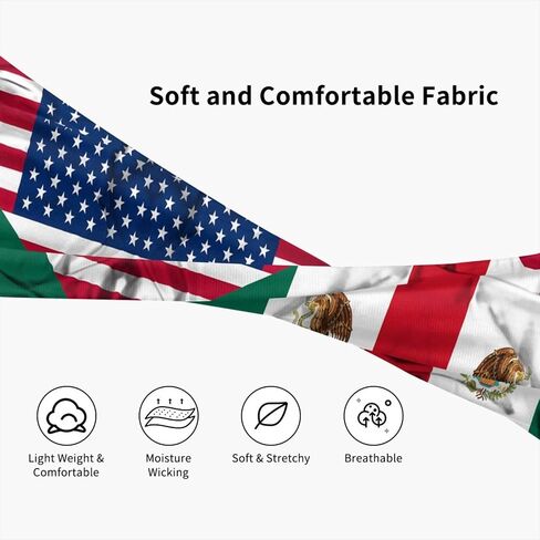 Mexico Flag Running Headbands for Men Women Mexican Sports Sweatbands for Basketball, Yoga, Workout Stretchy Hairband in Saudi Arabia
